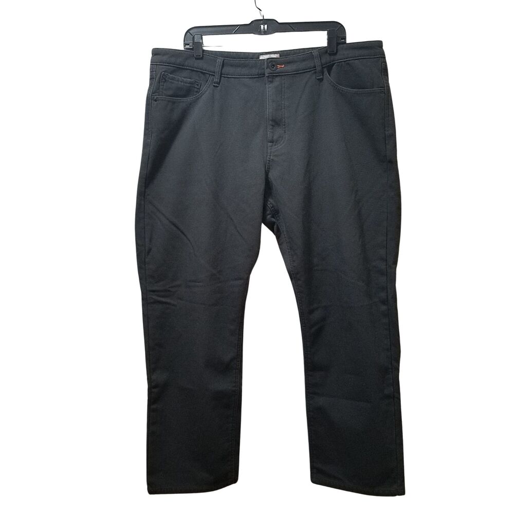 Weatherproof Vintage Jeans Men’s 40x30 Black Straight Fleece Lined Stretch